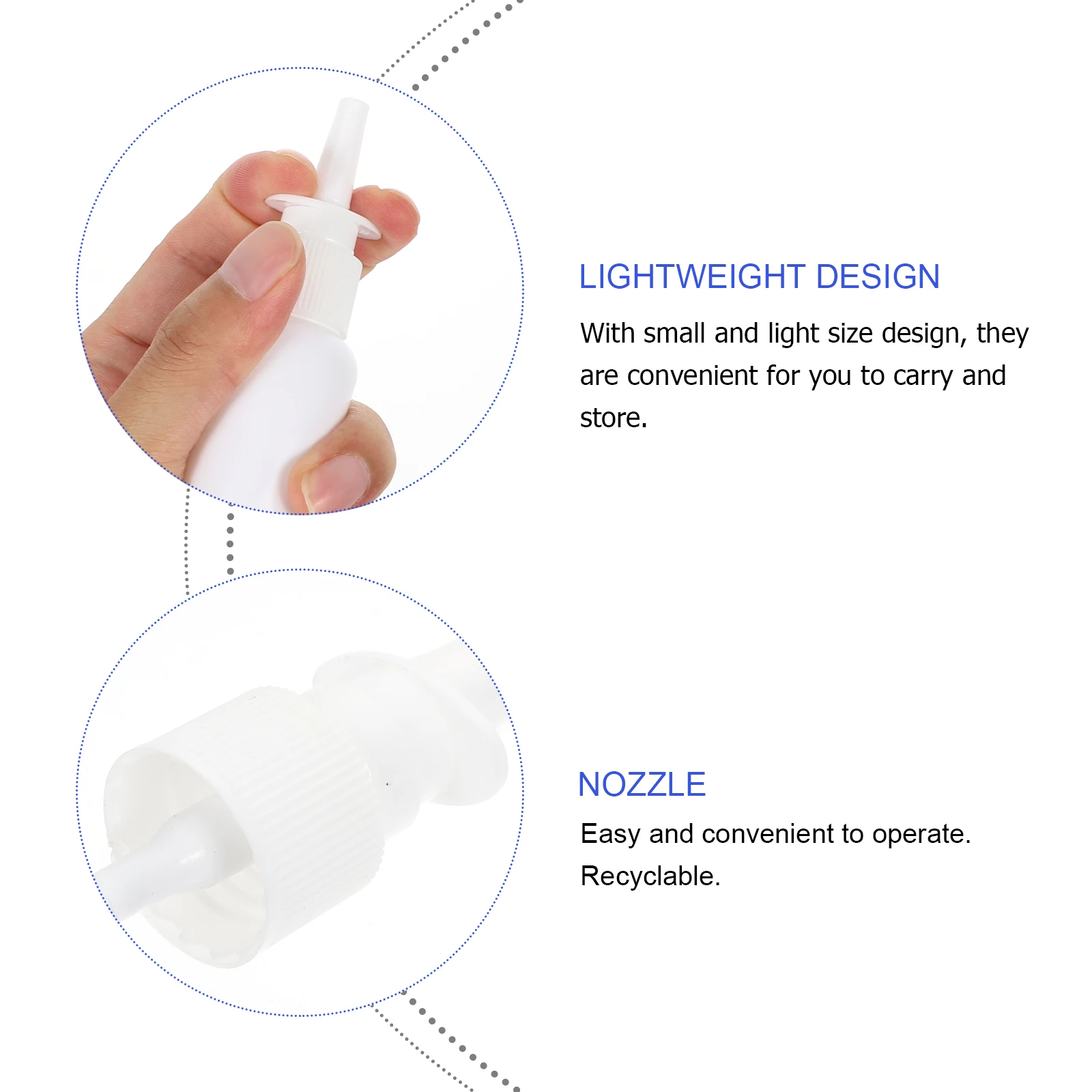 

20 Pcs Spray Bottles Plastic Travel Size Perfume Dispenser Continuous Pump Eco Friendly Reusable Storage Bottle for Cosmetics