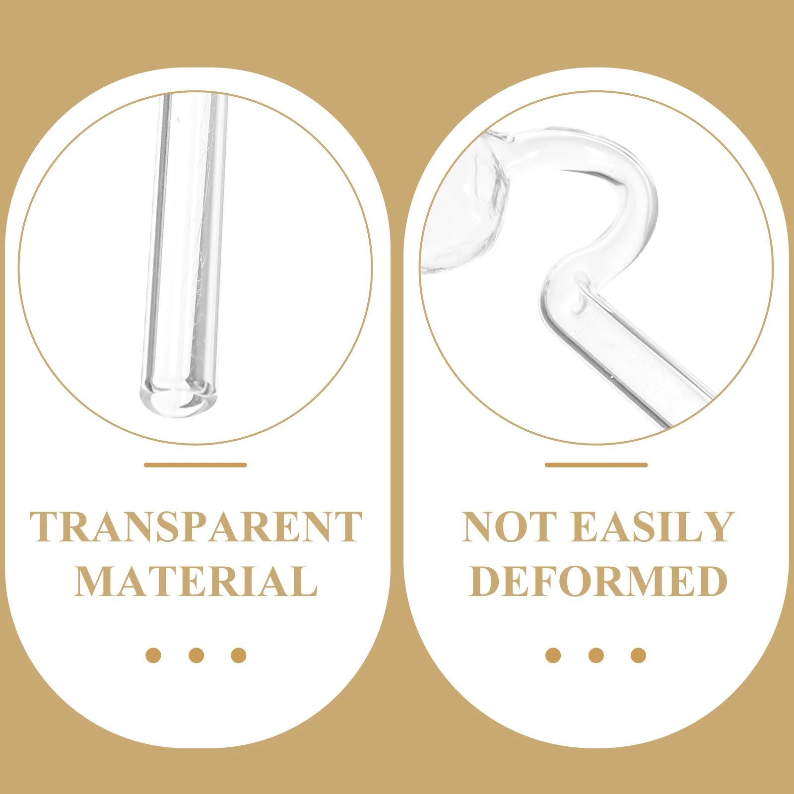 

2Pcs Clear Curved Reusable Glass Straws Strong and for Smoothies Drinks Parties and Home Glass Straws Reusable Straw