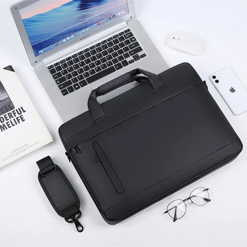 Capa para laptop à prova de choque de 15,6 polegadas para MacBook HP Dell Acer, bolsa crossbody para documentos para macbook air Bolsa para laptop