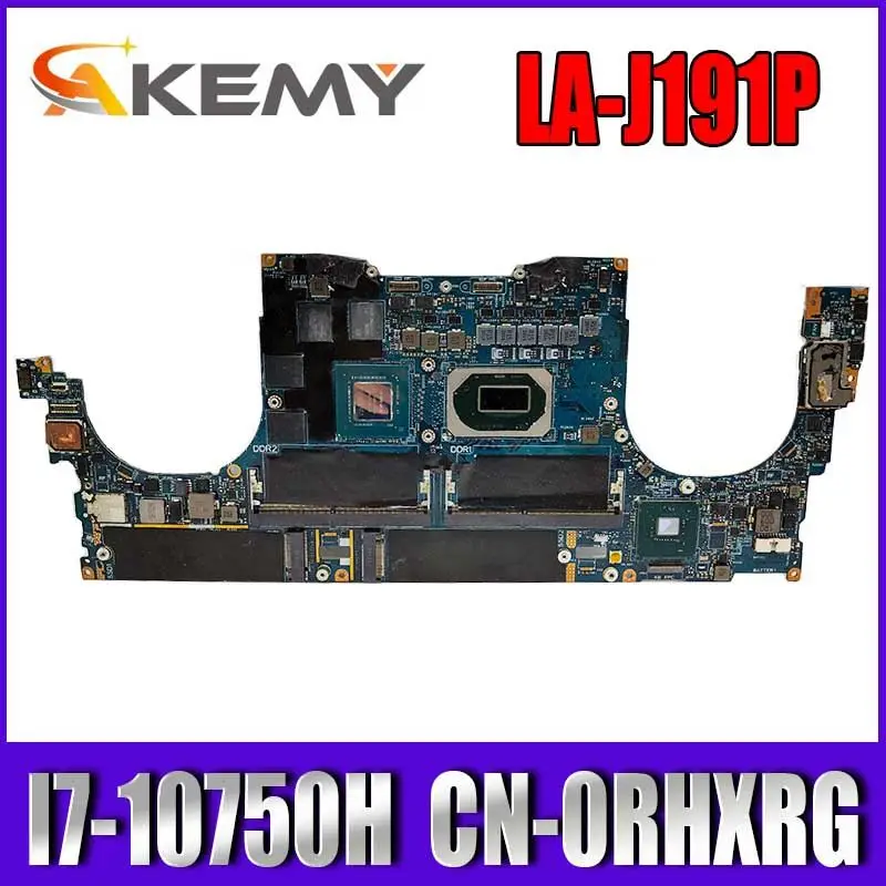 

For Dell Precision 7550 Motherboard FDX50 W-10885M i7-10750H i7-10850H CN-01CFGW 04JGVR Mainboard XPS 15 9500 LA-J191P