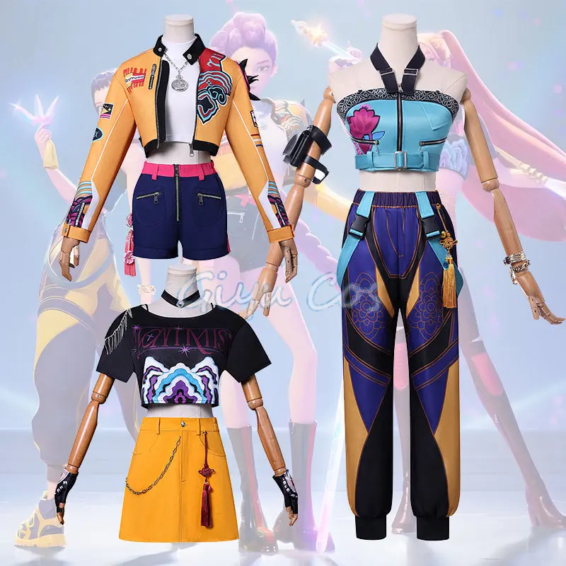 

Kids Adult K-POP Demon Hunters Rumi Cosplay Costume Mira Zoe Anime Halloween Party Costumes Masquerade