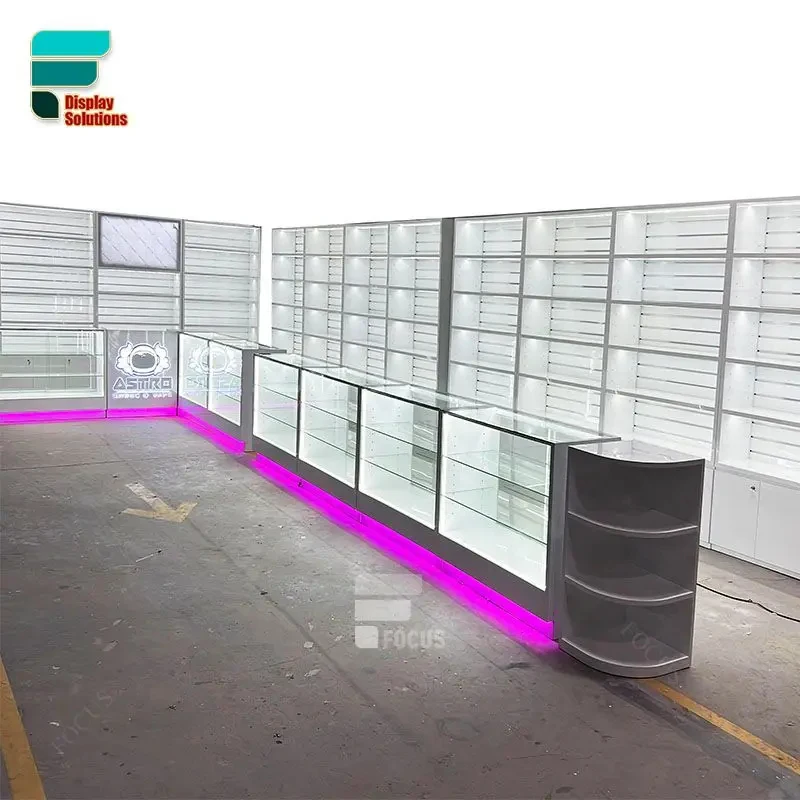 custom.Custom Display Cabinet Reinforced Steel Frame Tempered Glass Panels Lockable Storage Display Unit