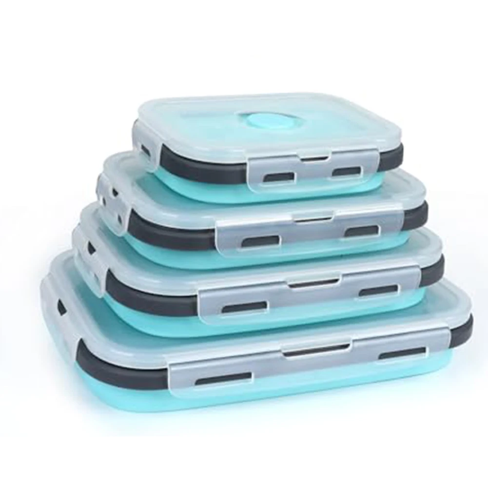 

Leakproof Containers Collapsible Silicone For Camping For Picnics Space-saving Design Folds To One-third Versatile Sizes