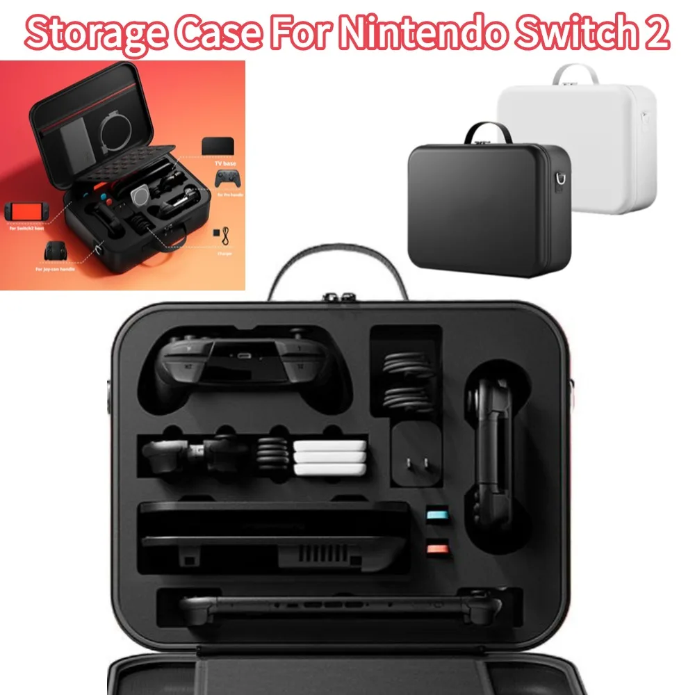 

Большой чехол для хранения Nintendo Switch 2, ручка зарядного устройства с защитой от царапин, игровые карты, консольная сумка для хранения игровых аксессуаров
