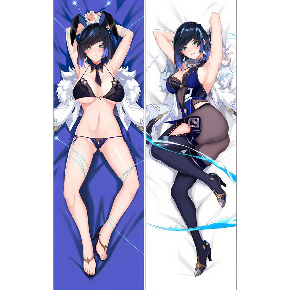 

Dakimakura Anime Pillowcase Yelan Genshin Impact Customized Cosplay Hugging Body Decorative Pillow Cover Case Double Side Print