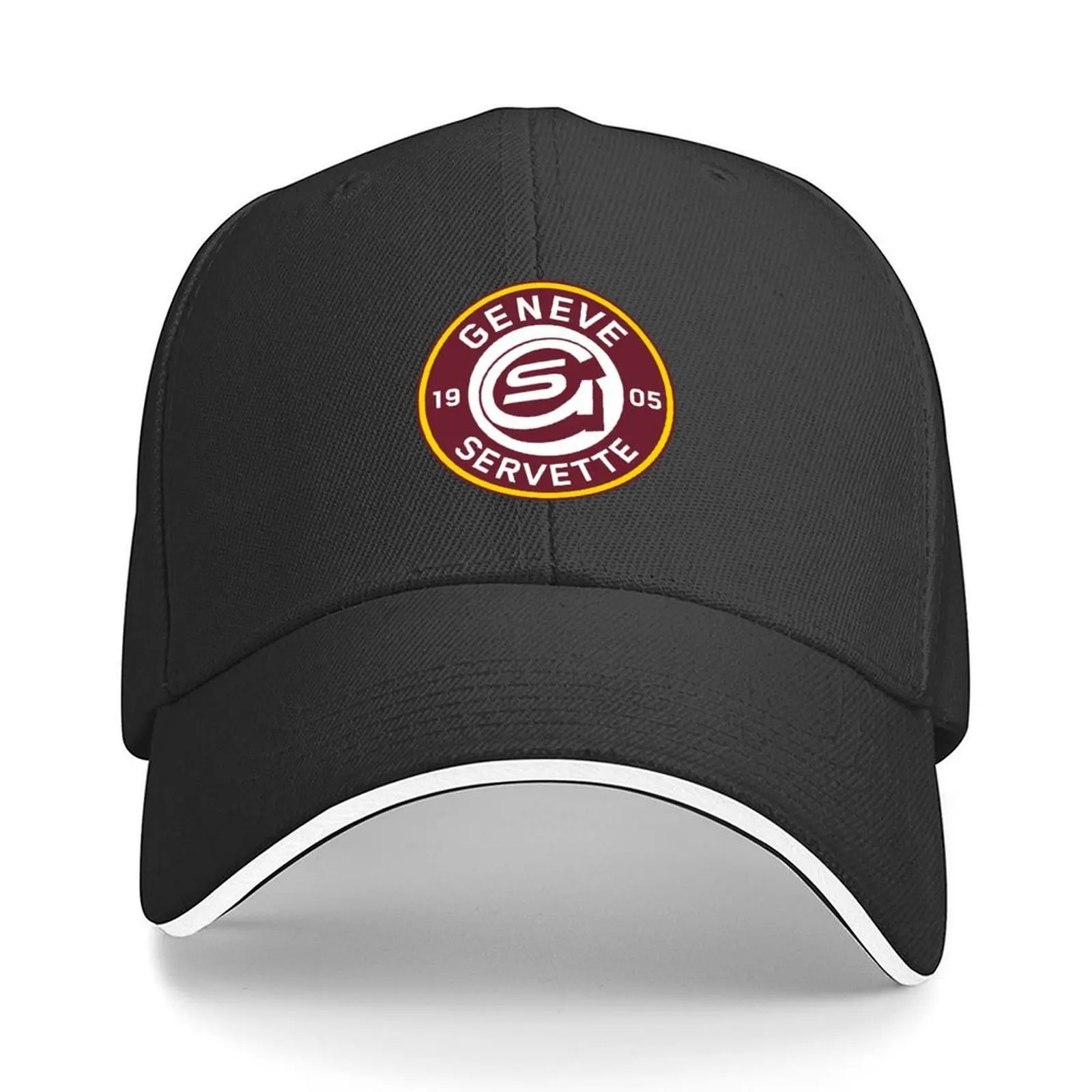 

Geneve Servette HC Swiss Ice Hockey Sports Fans GSHC Geneva Switzerland Baseball Cap Hip Hop Male Women's