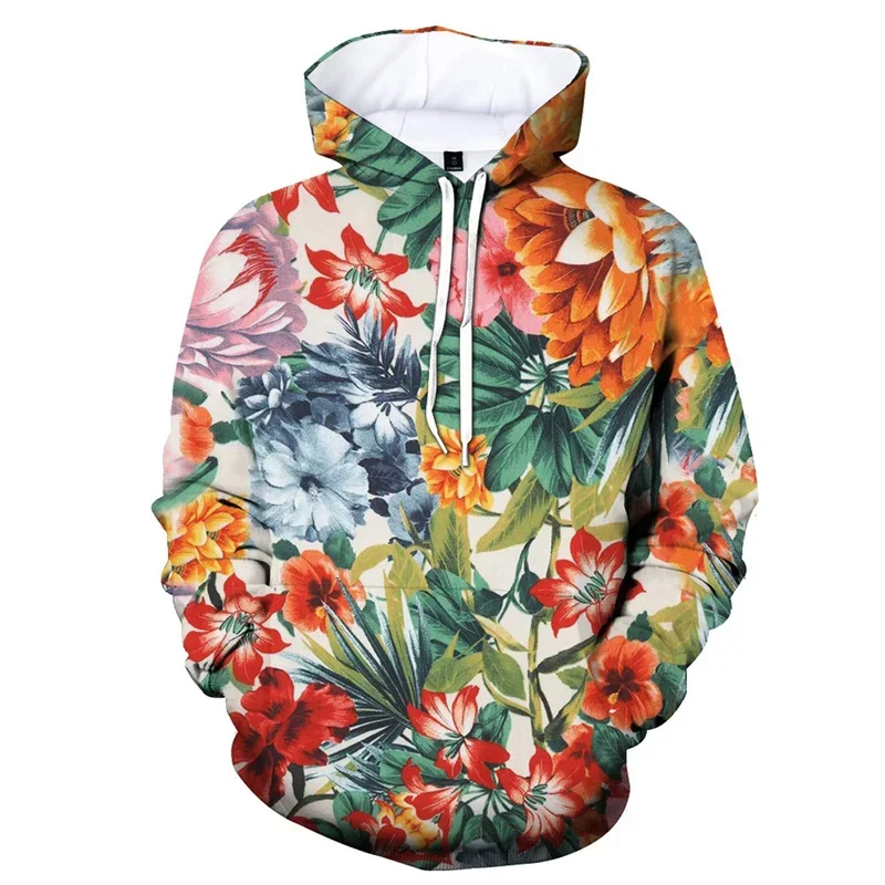 Mens 3d Bramble Rose Printed Hoodie Long Sleeves Sweatshirts Pullover Tops Fashion Sport Running Oversized Hoodies Men Clothes