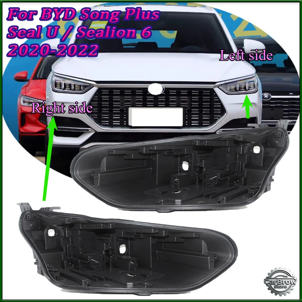 

Black Rear Shell For BYD Song Plus / Seal U / Sealion 6 2020 To 2022 Headlamp Base Headlight Rear Shell Headlight House