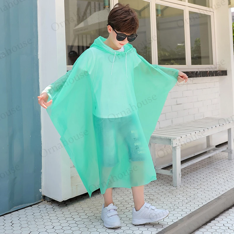 Disposable Thickened Raincoat for Children, Rainstorm Proof Cape, Travel Portable Rain Coat for Kids, Fashion