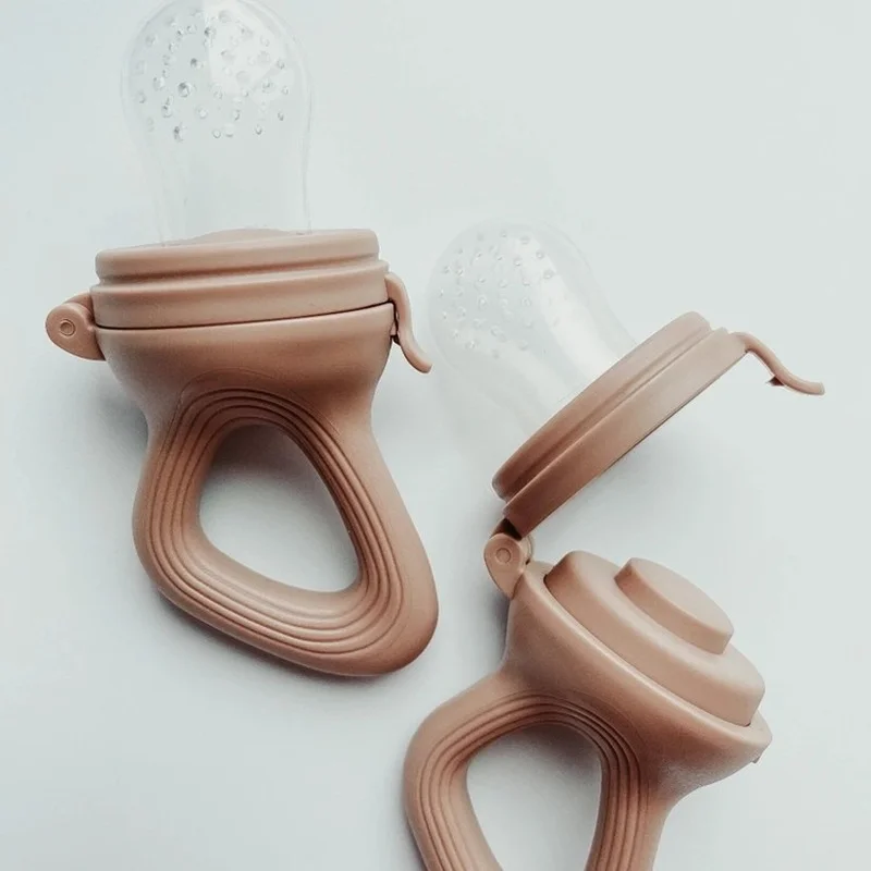 1Pc Silicone Baby Fruit Feeder with Cover Baby Nipple Fresh Food Vegetable Supplement Soother Nibbler Feeding Teething Pacifier