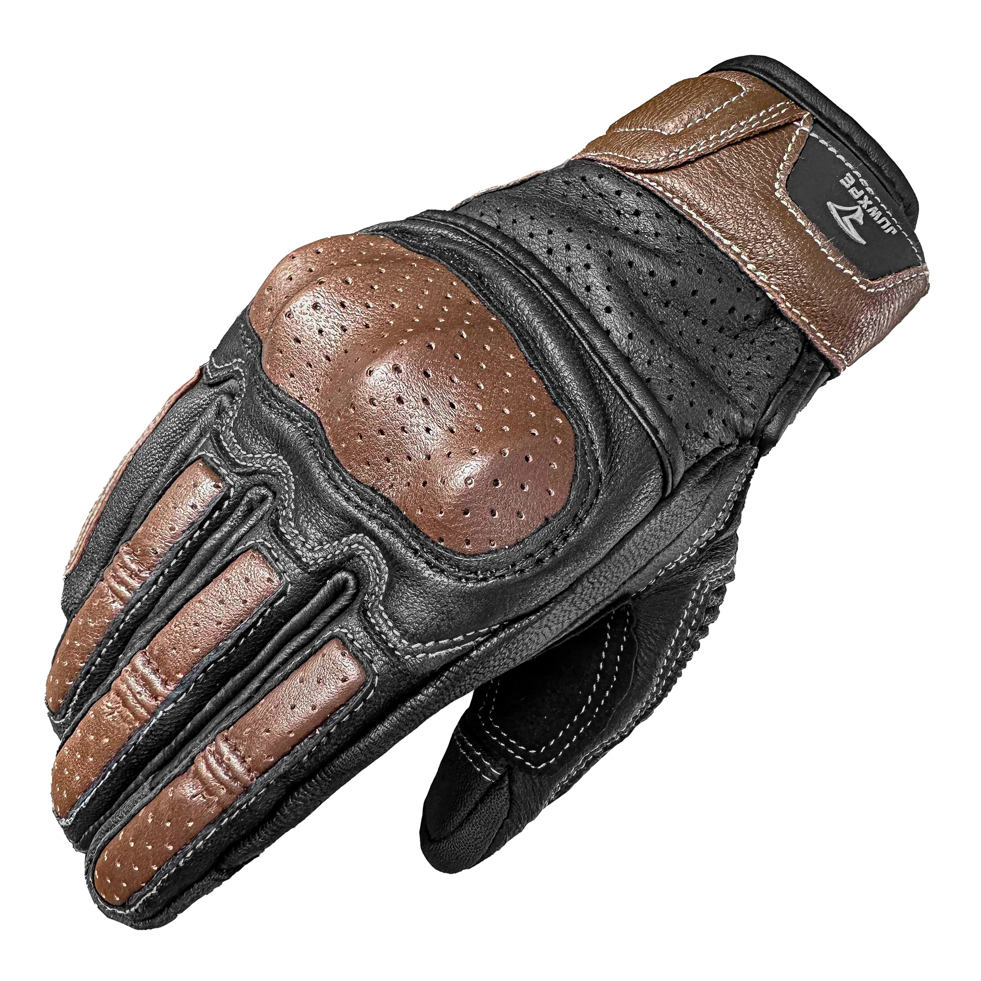 Gants de moto en cuir de chèvre pour motocross, cyclisme, équitation, tout-terrain, écran tactile,
