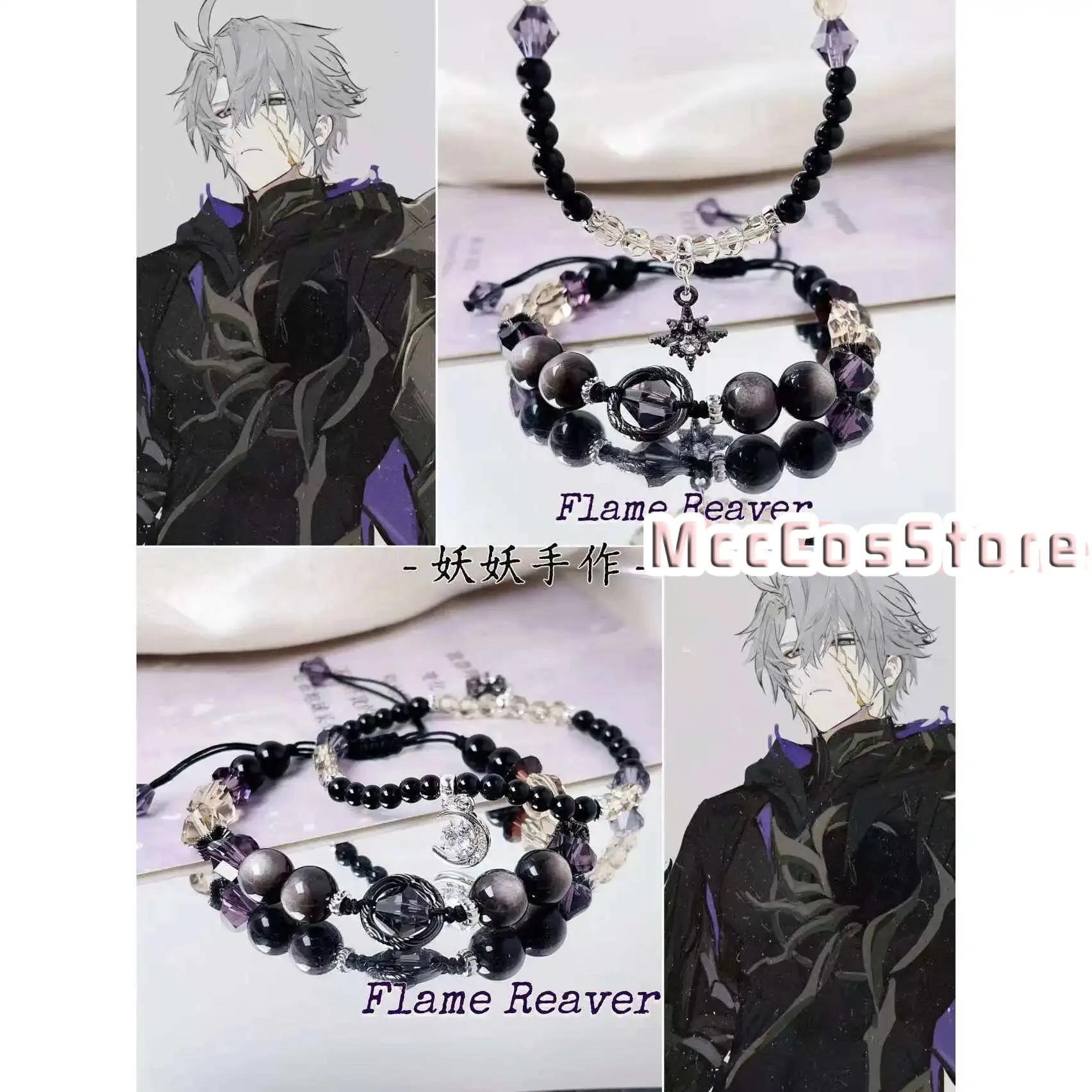 

Honkai:Star Rail Phainon Khaslana Unique Stylish Acg Hand Chain Handmade Cosplay Props Double Loop Design Bracelets Anime Fan Me