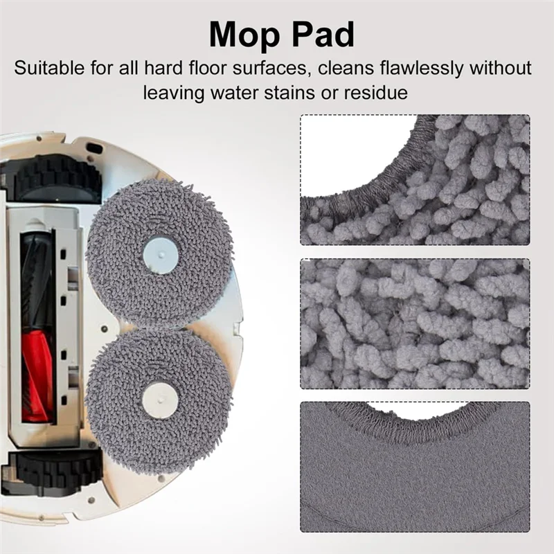 A98G-Replacement Parts For Roborock Qrevo Curve/P20 Pro Robot Vacuum Parts Main Side Brush HEPA Filters Mop Pads