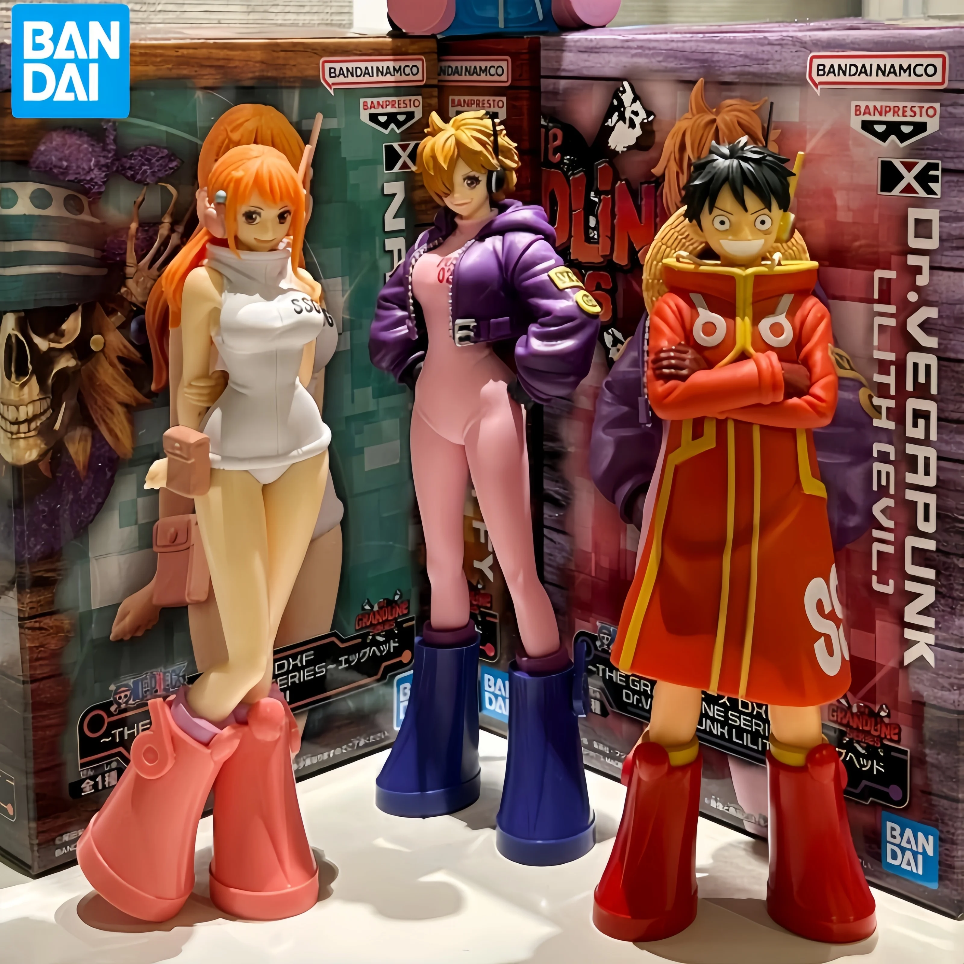 В наличии Bandai Banpresto Dxf One Piece The Grandline Series Egghead Monkey D. Экшн-фигурка Luffy игрушки Санджи и нами Zoro Bonneyanime