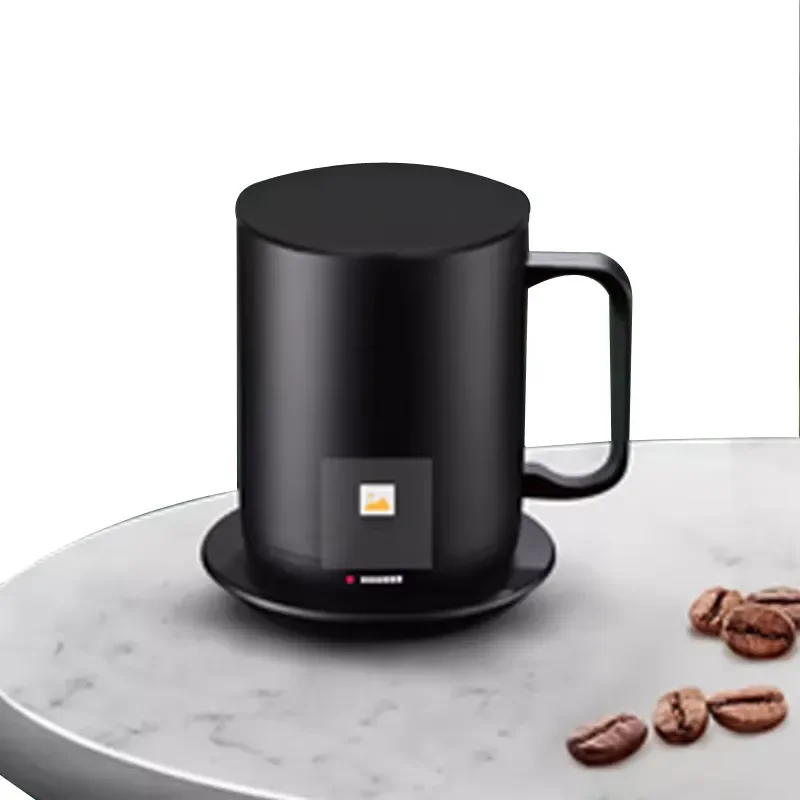 Smart USB Heating Mug for Coffee and Tea Constant Temperature Warmer Ceramic Cup with Electric Pad Stainless Steel Base Gift