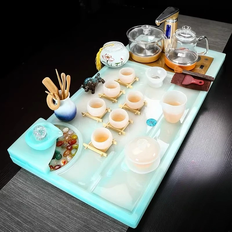 Tea set creative flowing water office fully automatic integrated European simple modern tea table