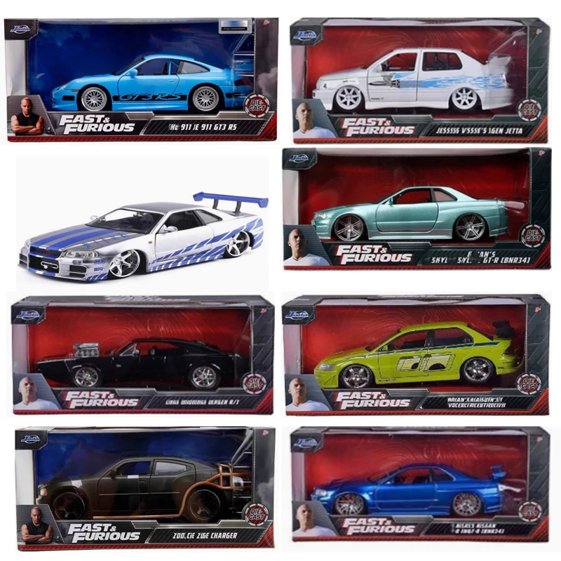JADA 1 24 Skyline japonés edición limitada GT3 RS GTR-R34 caballo de guerra EVO 2006 coche de aleación colección modelo juguetes regalo de cumpleaños