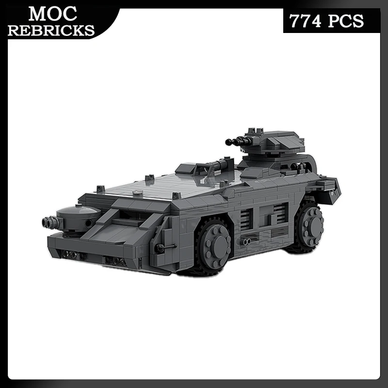 Véhicule de transport blindé M577 APC, série de films chauds, MOC, nuits de construction, ensembles d'armes militaires de la seconde guerre mondiale, jouets en brique, voiture, cadeaux de bricolage pour garçons