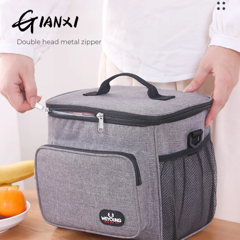 GIANXI Insulated Bag Thickened Insulated Cold Bento Bag Large Capacity Outdoor Anti-Fouling Oil Can Be Carried Picnic Bag