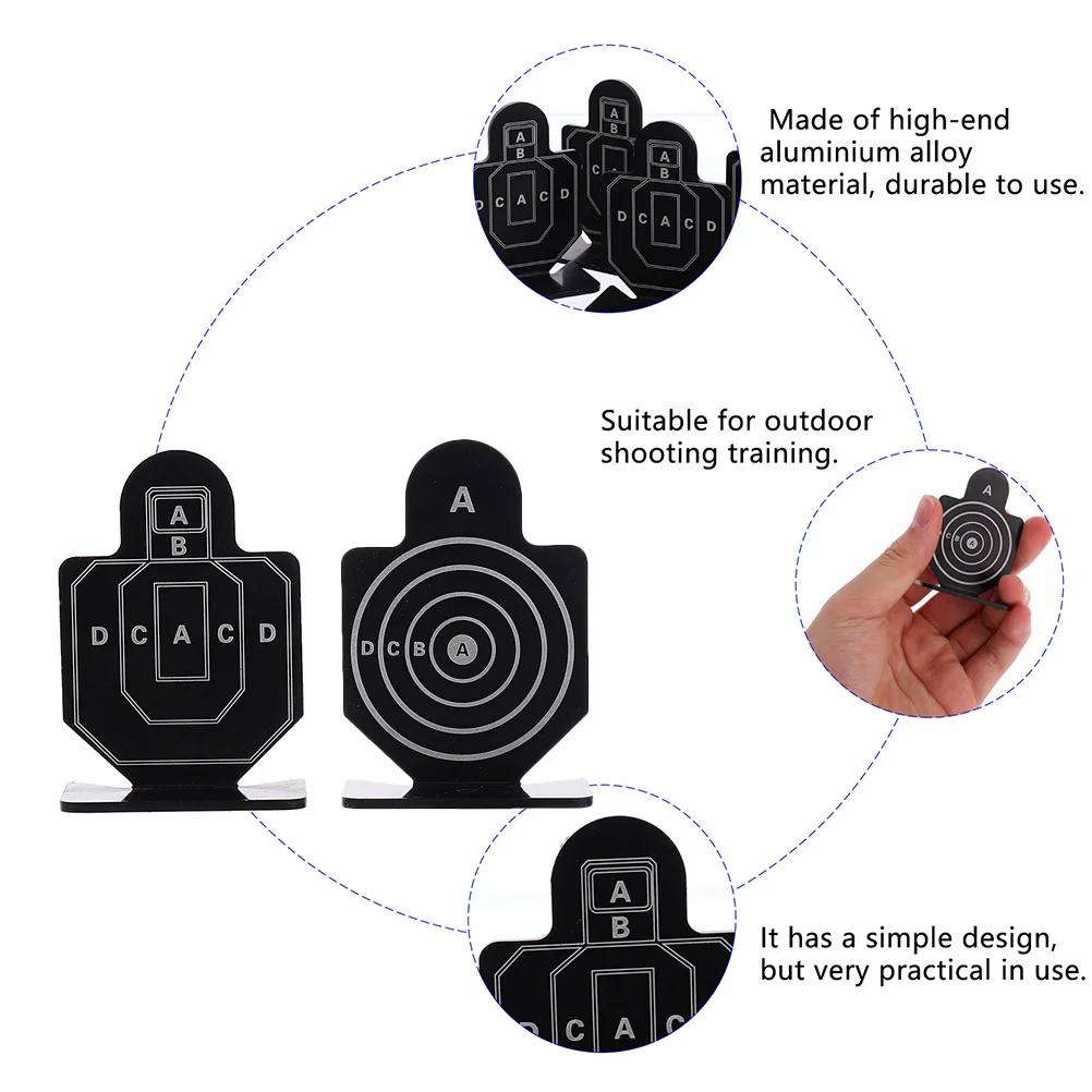 Silueta de entrenamiento de tiro, objetivos de acero metálicos, objetivos explosivos de aleación de aluminio para interiores