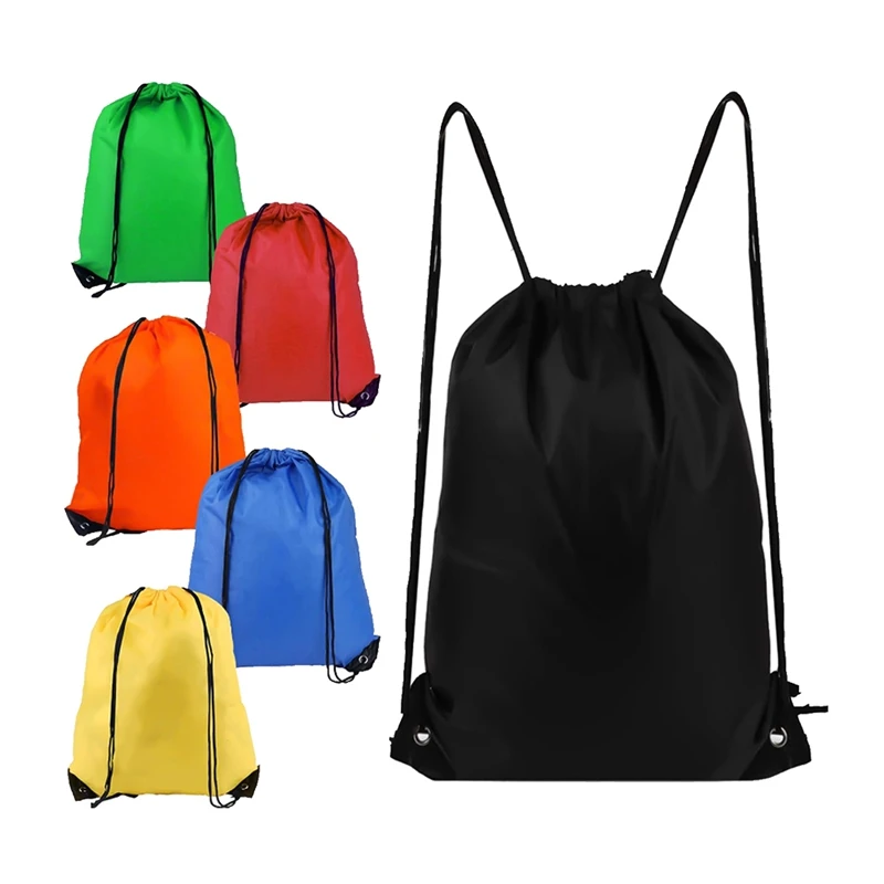 

Top!-6Pcs Drawstring Backpack Drawstring Gym Bags Draw String Bags Drawstring Backpack For Sports, Gym, Travel, Swimming