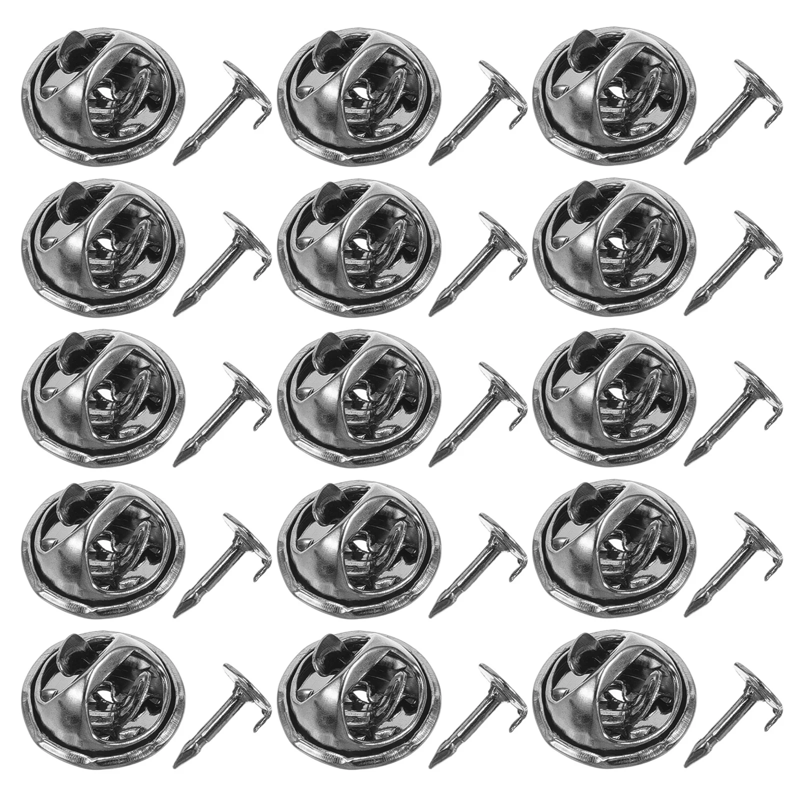 30Sets Metal Butterfly Clutch Pin Backs Strong Secure Locking for DIY Brooch Lapel Pin Craft Making Badge Accessories