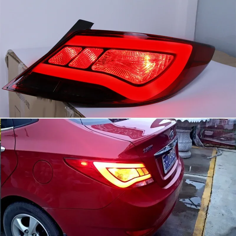 Auto Accessoire Led-achterlicht Voor Hyundai Accent Solaris 2012 2013 2014 Achter Running Light Brake Reverse Lamp Richtingaanwijzer