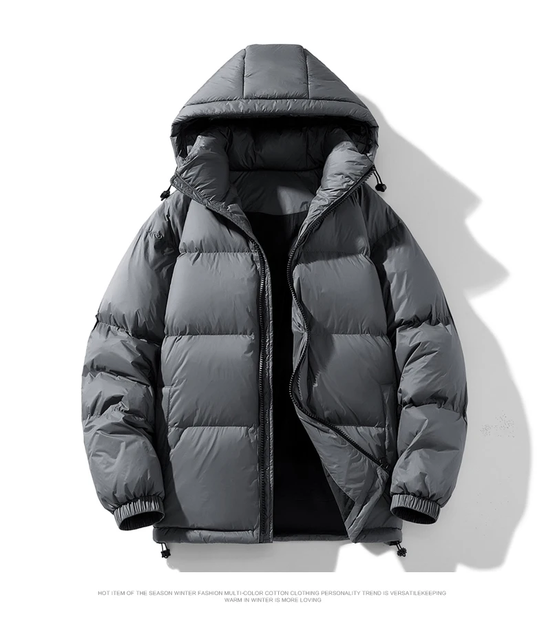 

2024 Winter Hooded Men's 90% White Duck Down coat fashion warm Down Jackets casual winter Men thicken Jacket big size M-4XL