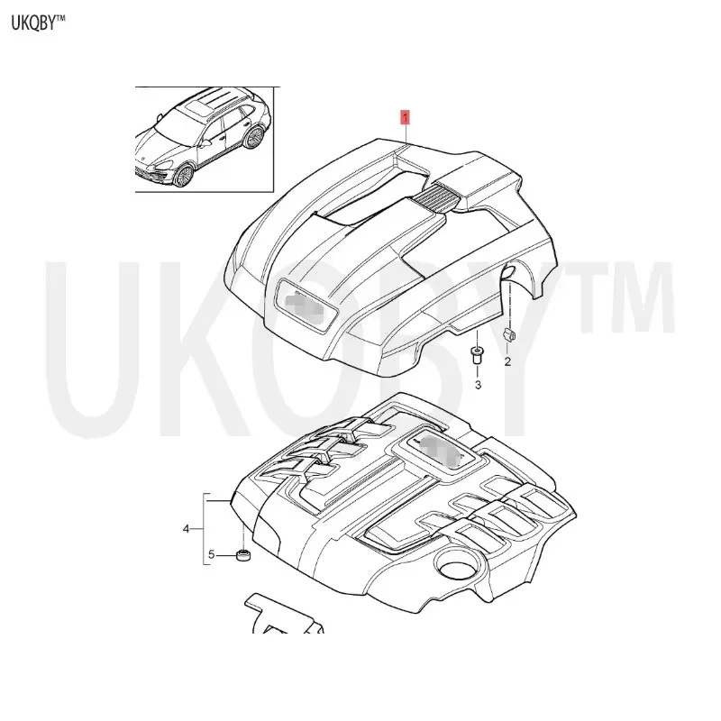 7PP103925/958 110 213 30 Ca ye nn e 3.0T エンジンカバープレート 95811021330