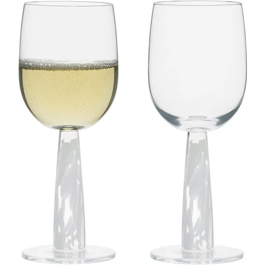 

هوn Бокалы для вина ручной работы идеально подходят для вина, воды или напитков — 13,5 унции — прозрачные — набор из 2 элегантных бокалов для вина