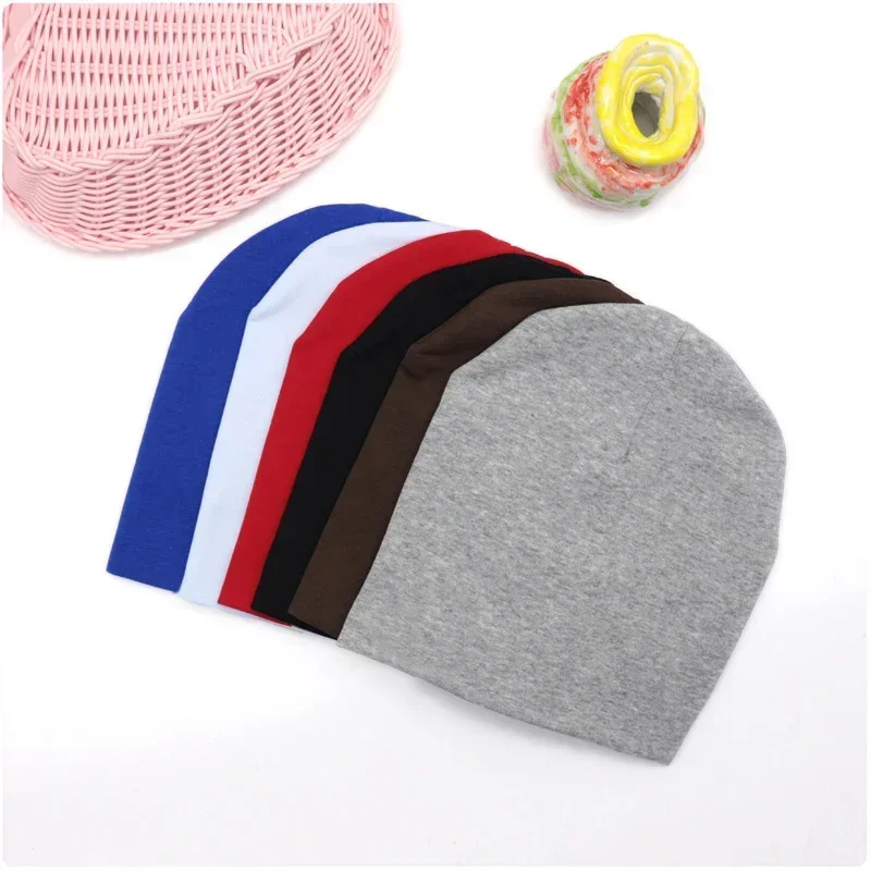 Gorro de Hip Hop de baile callejero para bebé de 6M-3Y, gorro de algodón para primavera y otoño, bufanda para niños y niñas, Color sólido cálido para invierno