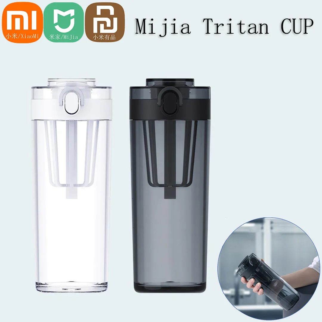 

Xiaomi Mijia 500 мл тританная бутылка для воды для фитнеса, портативная герметичная чашка для воды, большая емкость, уличный тур, спортивный шейкер, бутылка