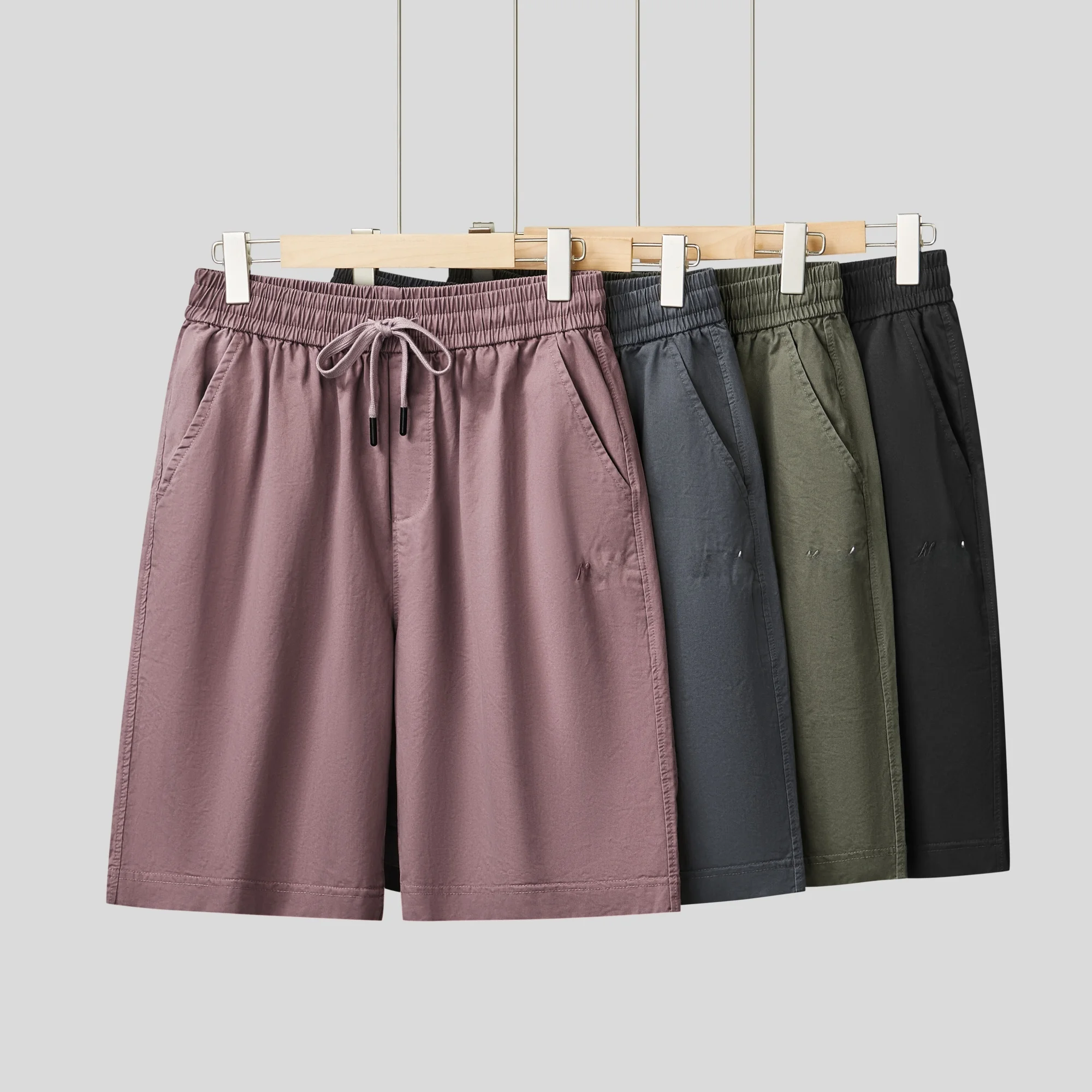 Cooling Sensation Casual Sports Men's Short Pants Elastic Waist Cotton Summer New Style City Commuting Daily Wear