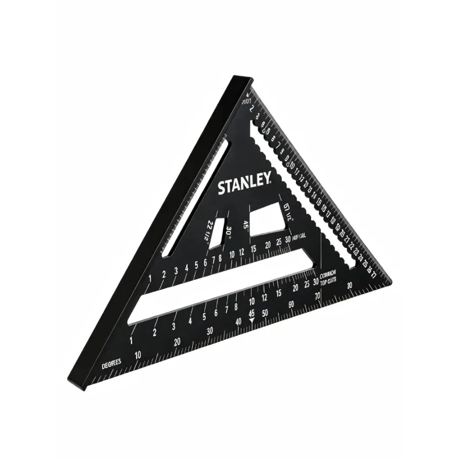 STANLEY STHT46102-0 FATMAX 300mm Aluminium Quick Square Professional Rafter Layout Tool for Carpentry Roof Framing and Saw Guide view 3