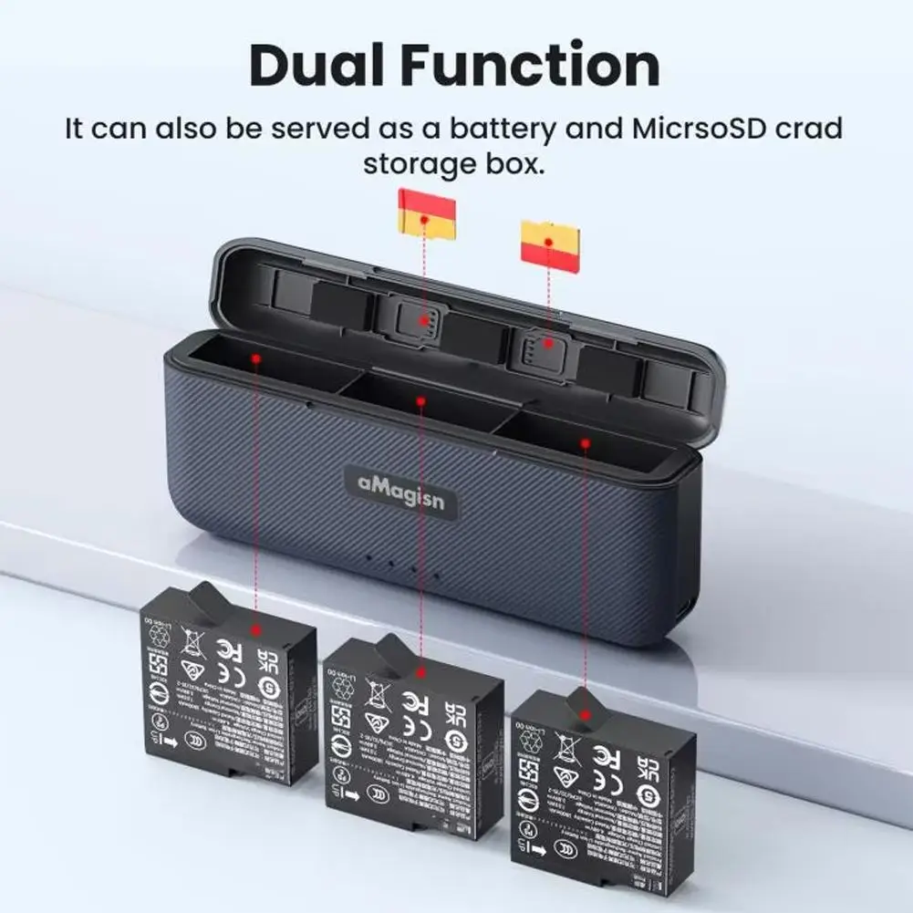 

For Insta360 Ace Pro 2 Battery Charger Fast Charging Case Hub Portable For Insta360 Ace Pro 2 Power Accessories R3D5