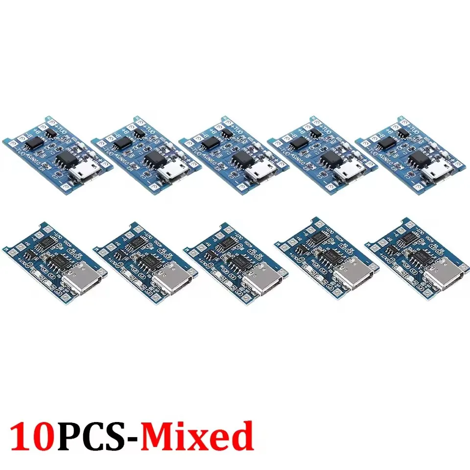 Typ-C Micro-USB-Schnittstellenanschluss 5V 1A 18650 Lithium-Batterie-Lademodul Ladeplatte mit Doppelschutzfunktionen