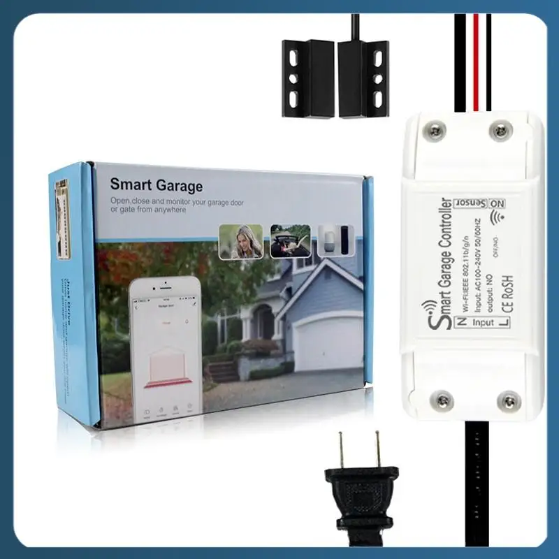 

Y22A-Lntelligent Garage Door Controller Wifi Garage Door Opener Lntelligent Life/Tuya APP Remote With Alexa Echo Home