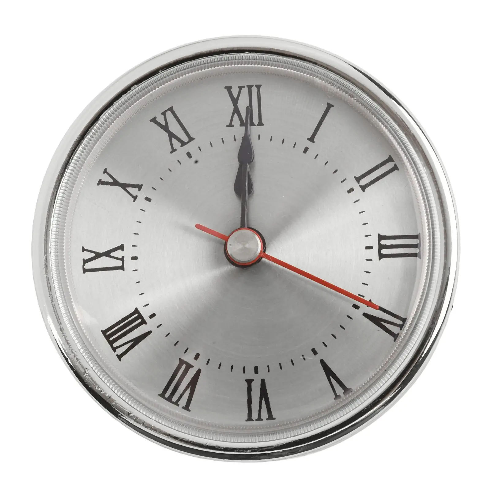 65mm Diameter Quartz Clock Movement Insert Featuring Roman Numerals For Glass Clocks And Artisan Clock Projects