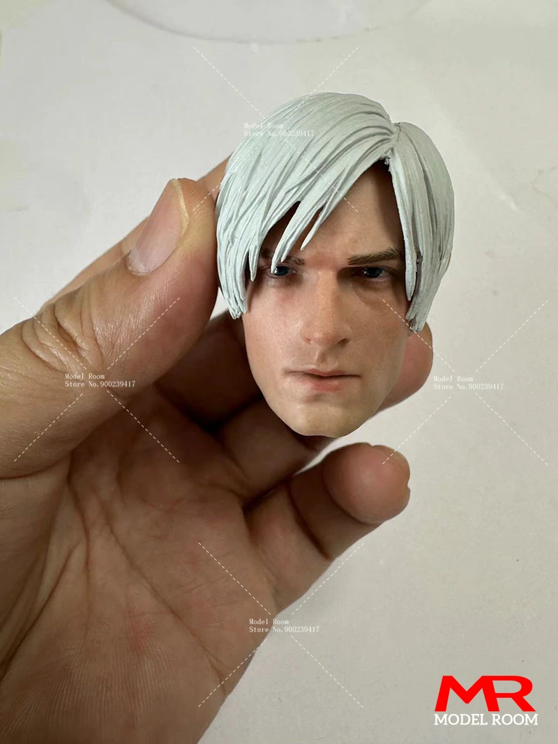 1/6 Scale White Hair Male Head Sculpt Carving Model Fit 12'' Soldier Action Figure Body Dolls