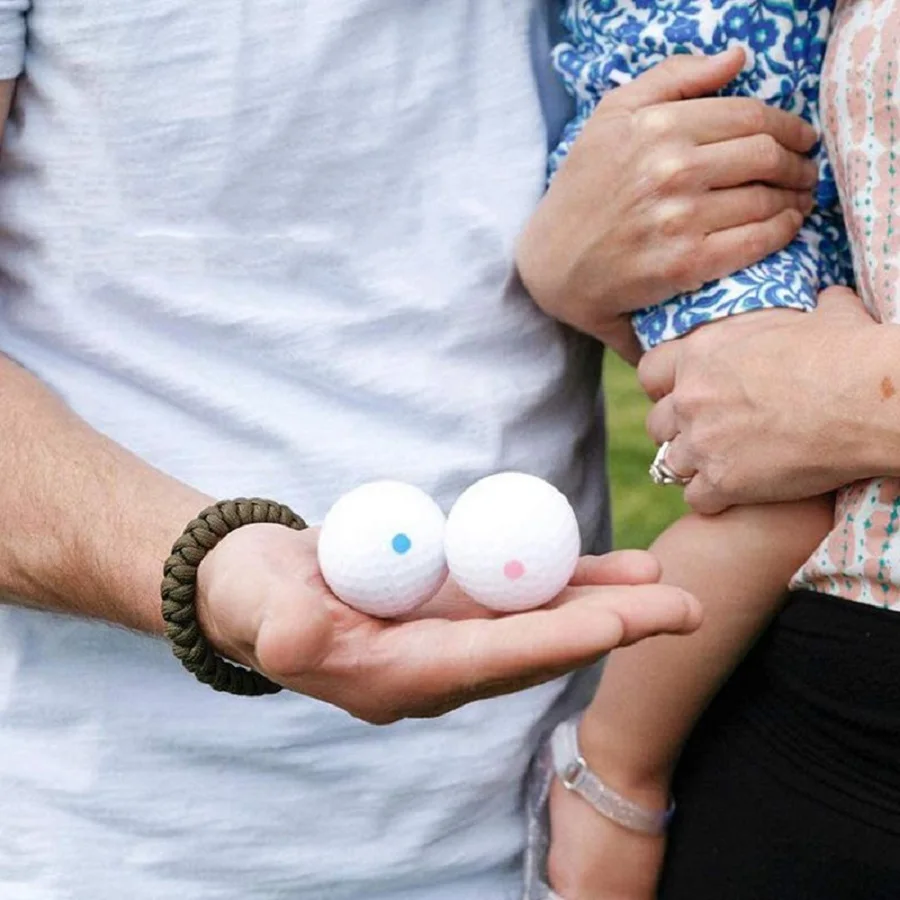 Gender Reveal Golf Balls Gender Disclosure Trick Balls Funny Joke Golf Theme Gender Reveal Parties Powder Golf Ball