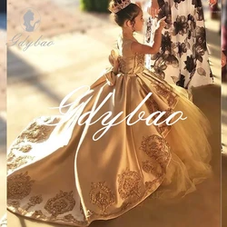 New Princess Girls Dress 2022 Summer Lace Bridesmaid Party Dress Flower Costume Kids Dresses For Girls Wedding Dress Vestido