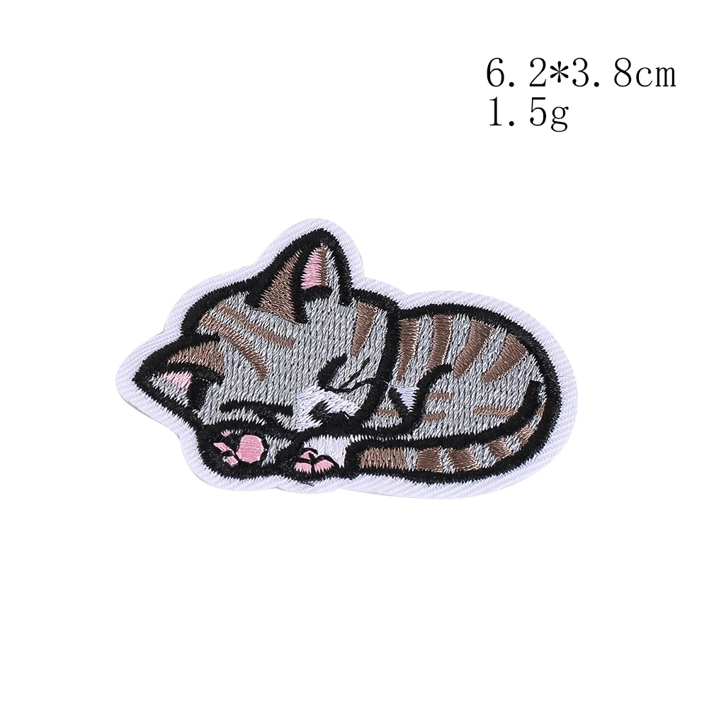 Niedliches Katzen- und Hunde-Stickerei-Aufnäher-Set zum Aufbügeln für Kinderkleidung, Rucksack, Hut, Dekoration, Geschenk für Katzenliebhaber, Kindergeschenk, Neu. – Detail 6