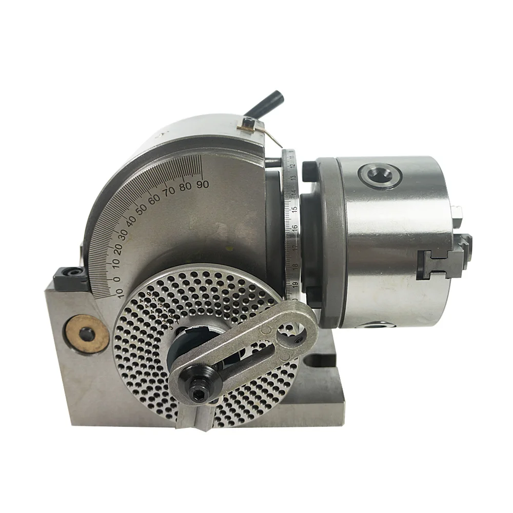 Dividing Head BS-0 5 Inch 3 Jaw Chuck Precision Semi Universal Dividing Head For Milling Machine Rotary Table