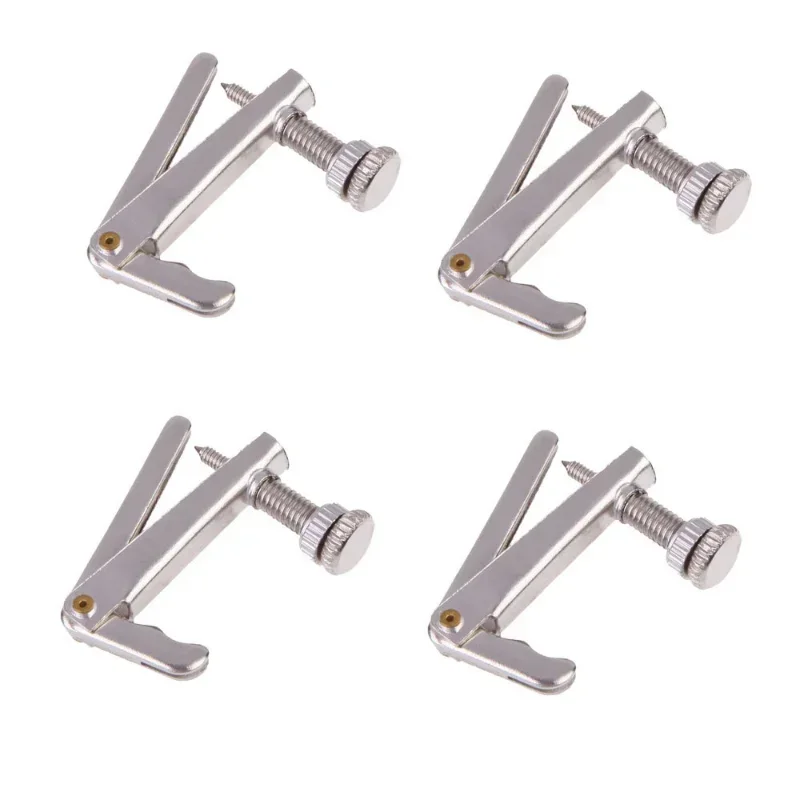 4pcs Violin Fine Tuner Adjuster Copper Nickel Alloy for 1/4 -1/2  3/4 4/4 Size Violin Accessories