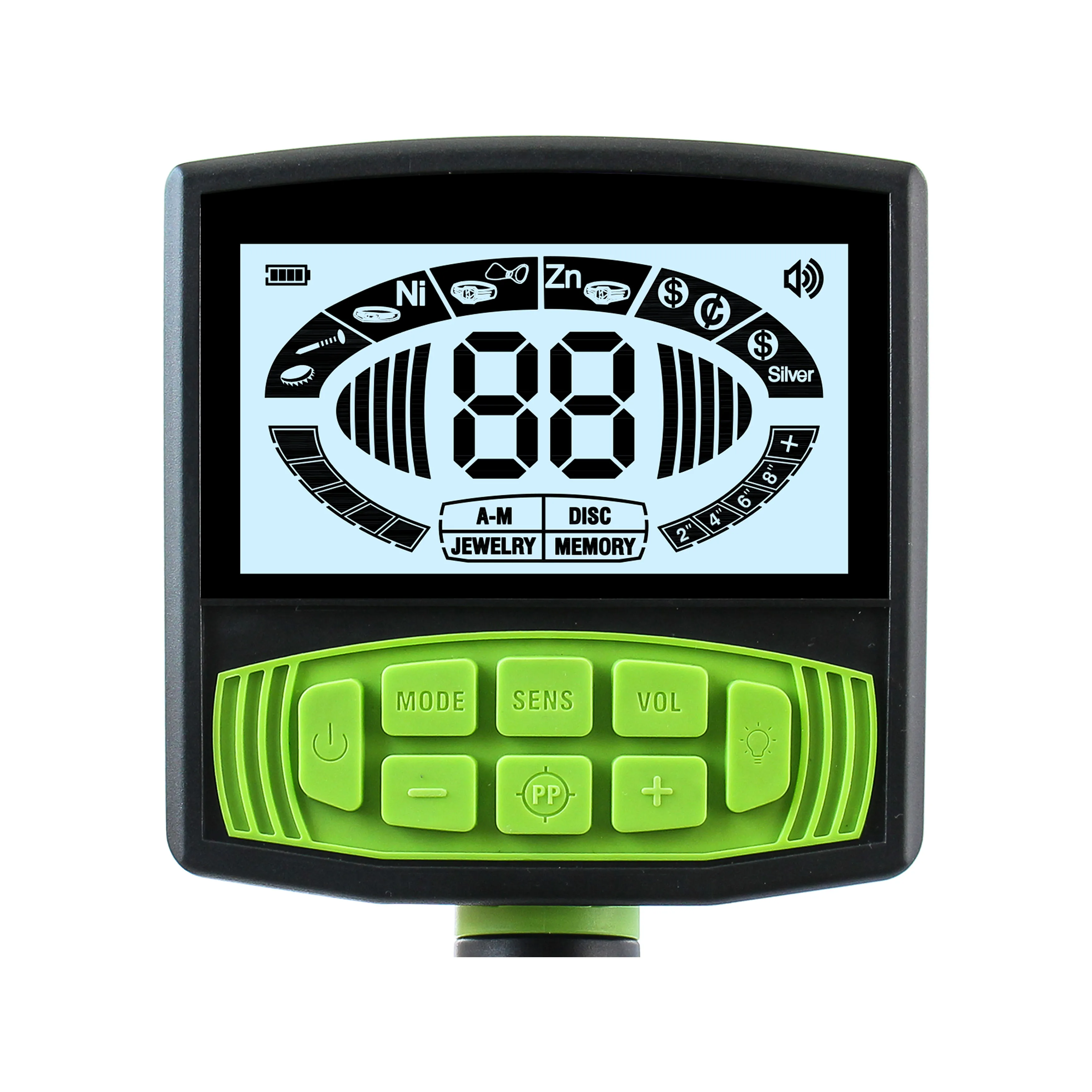 M55 Long Range Metal Detector with Large LCD Display for Outdoor Treasure Hunting and Metal Detection