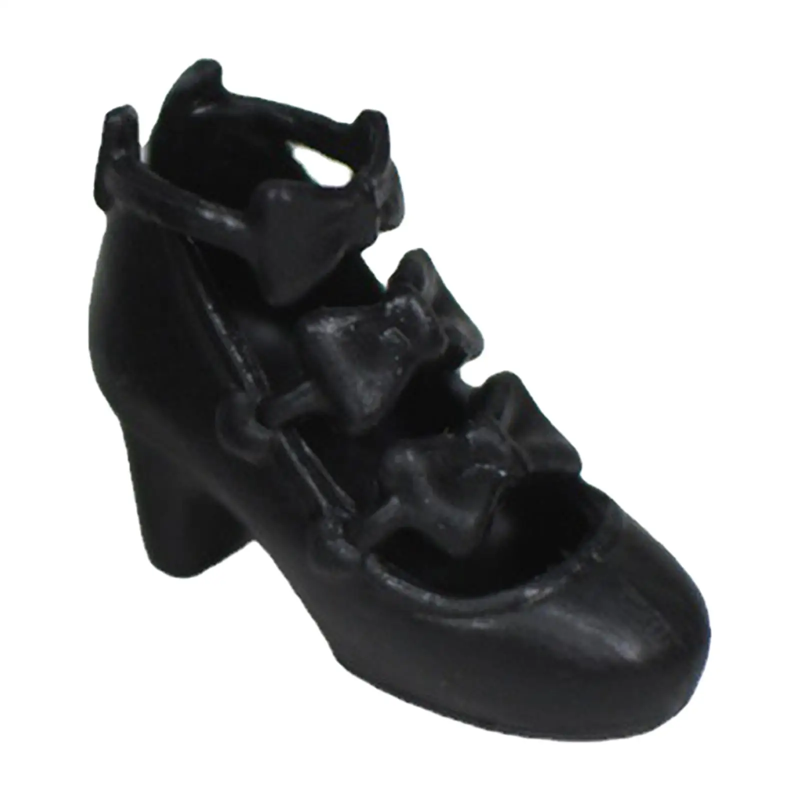 Sapatos de Boneca de Pano Casual para Meninas, Sandálias de Substituição, Arco, Botas de Salto Alto, Miniatura, 1/6, 12"