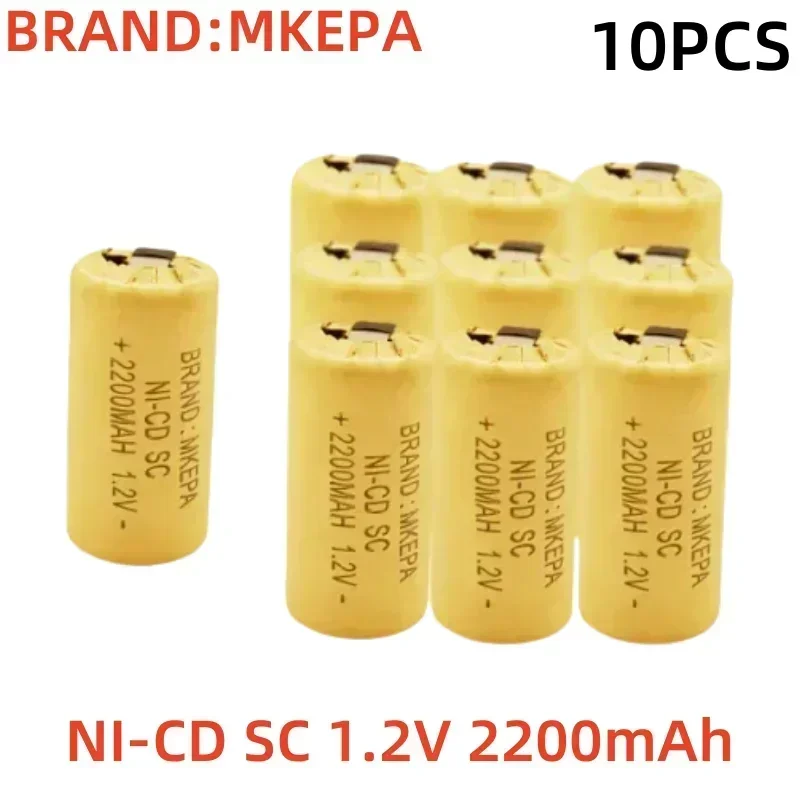 1-20pcs Screwdriver Electric Drill SC Batteries 1.2V H 2200mah Ni-Cd Rechargeable Battey with Tab Power Tool