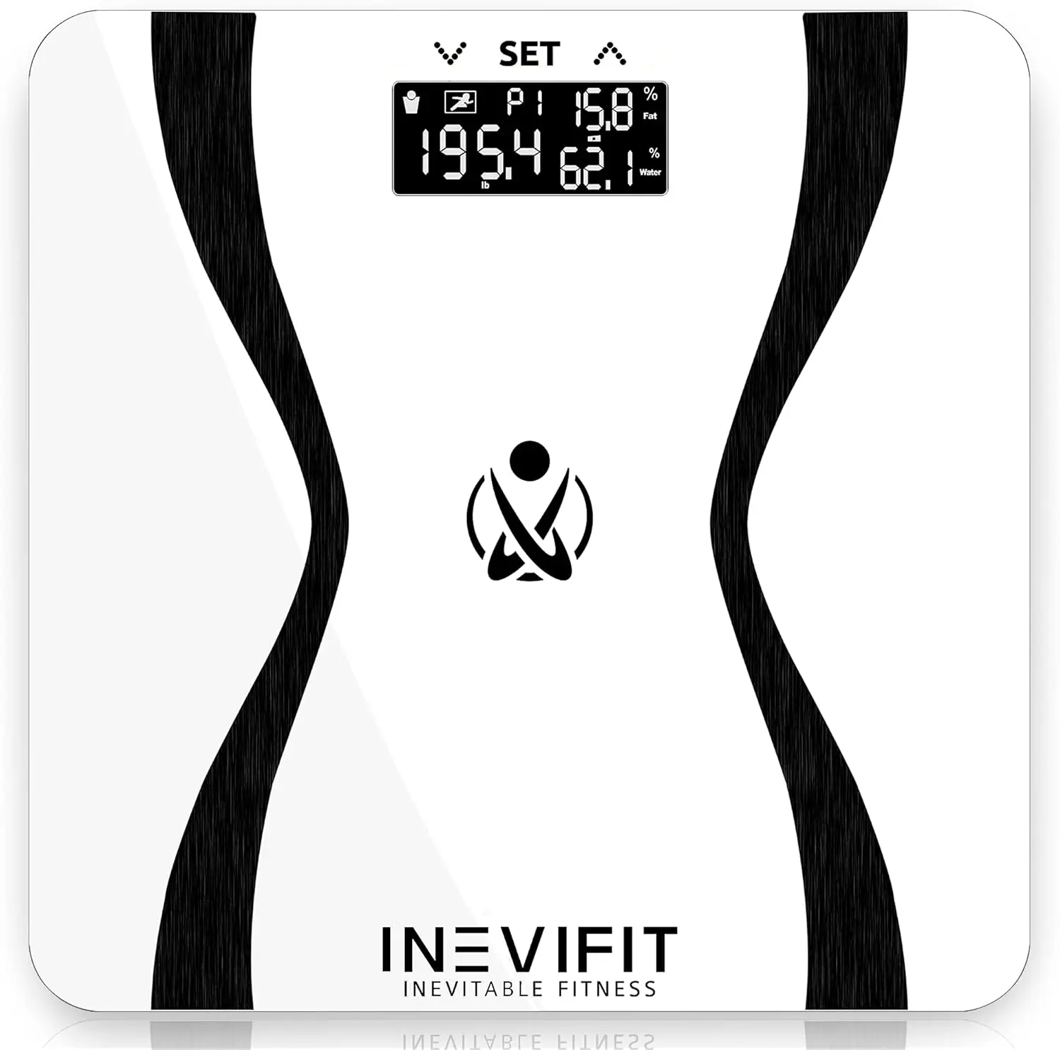 

Highly Accurate Digital Bathroom Scale, Measures Weight, Body Fat, Water, Muscle & Bone Mass for 10 Users with Batteries