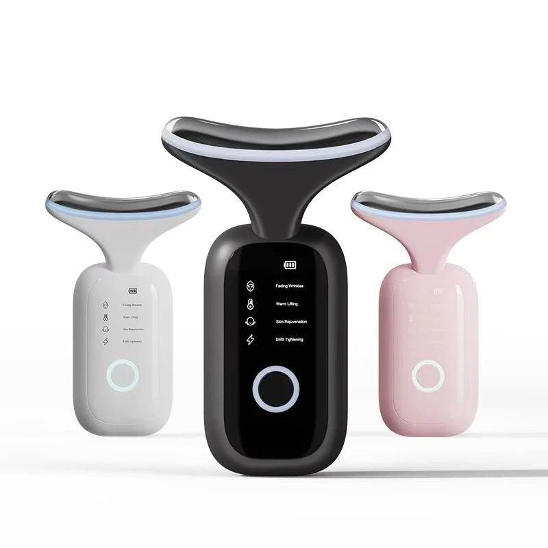 Hot Sale 6-in-1 Light Therapy Neck and Face Device Massager Red Green Blue 3 Colors Neck and Face Electric Massager
