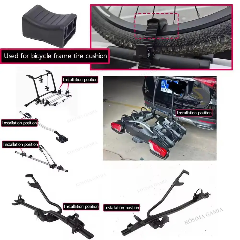 Bike Wheel Adapter Straps Roof Rack with Cushion Bicycle Frame Steel Ring Protection Pad for Thule 599 598 591 568 564 561 532